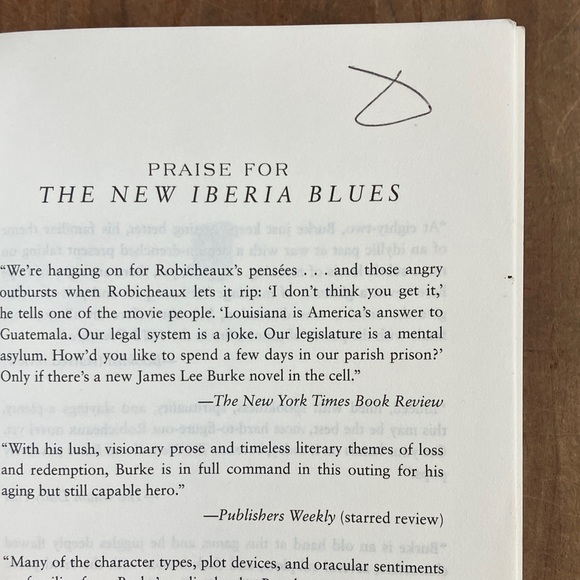 James Lee Burke 'The New Iberia Blues' softcover Book - a dave robicheaux novel - Picture 5 of 16
